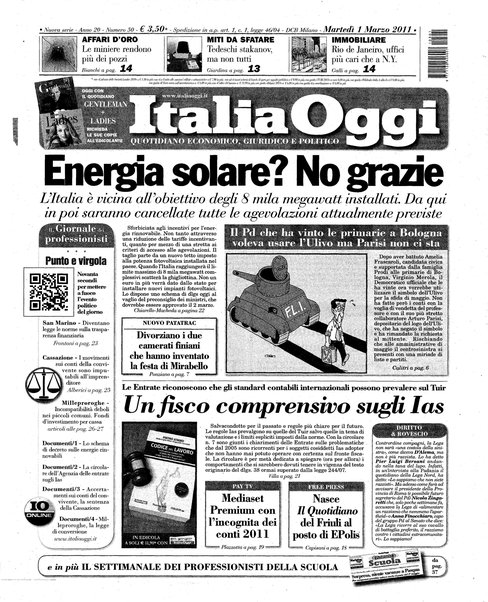 Italia oggi : quotidiano di economia finanza e politica